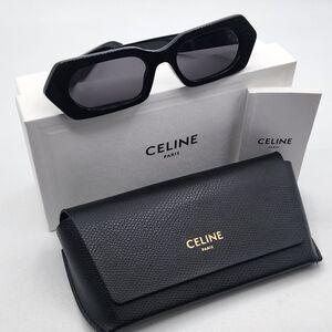 Celine Bold Black Geometric Sunglasses
